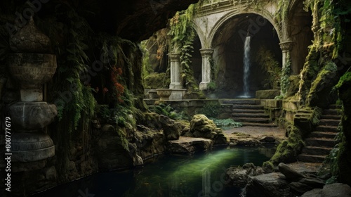 Hidden grotto dedicated to Muses artists gather for inspiration creativity expression photo