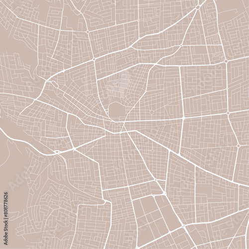 Irbid map, city in Jordan. Streetmap municipal area. photo