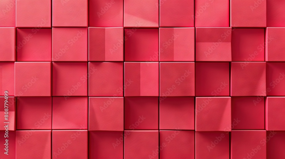 A red wall made from cubic blocks of varying dimensions surrounds the focal point of this photograph - a dark object at its center A red wall made from cubic blocks of varying dimensions surrounds the focal point of this photograph - a dark object at its center