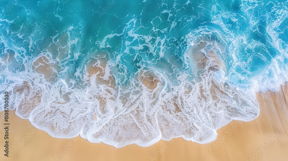 Beach background with soft waves on the shore Beach background with soft waves on the shore