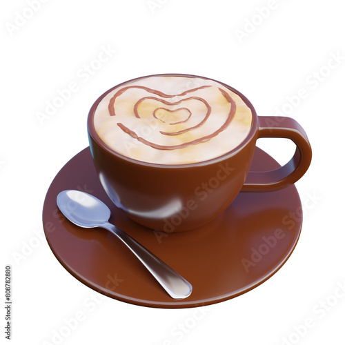 Coffe Drinks 3D Illustration (ID: 808782880)