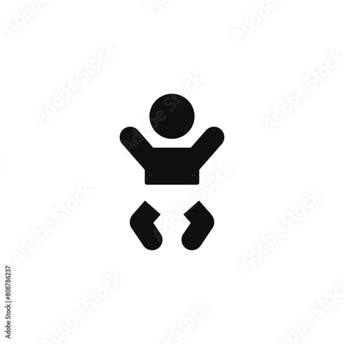 Baby changing diapers icon isolated on transparent background