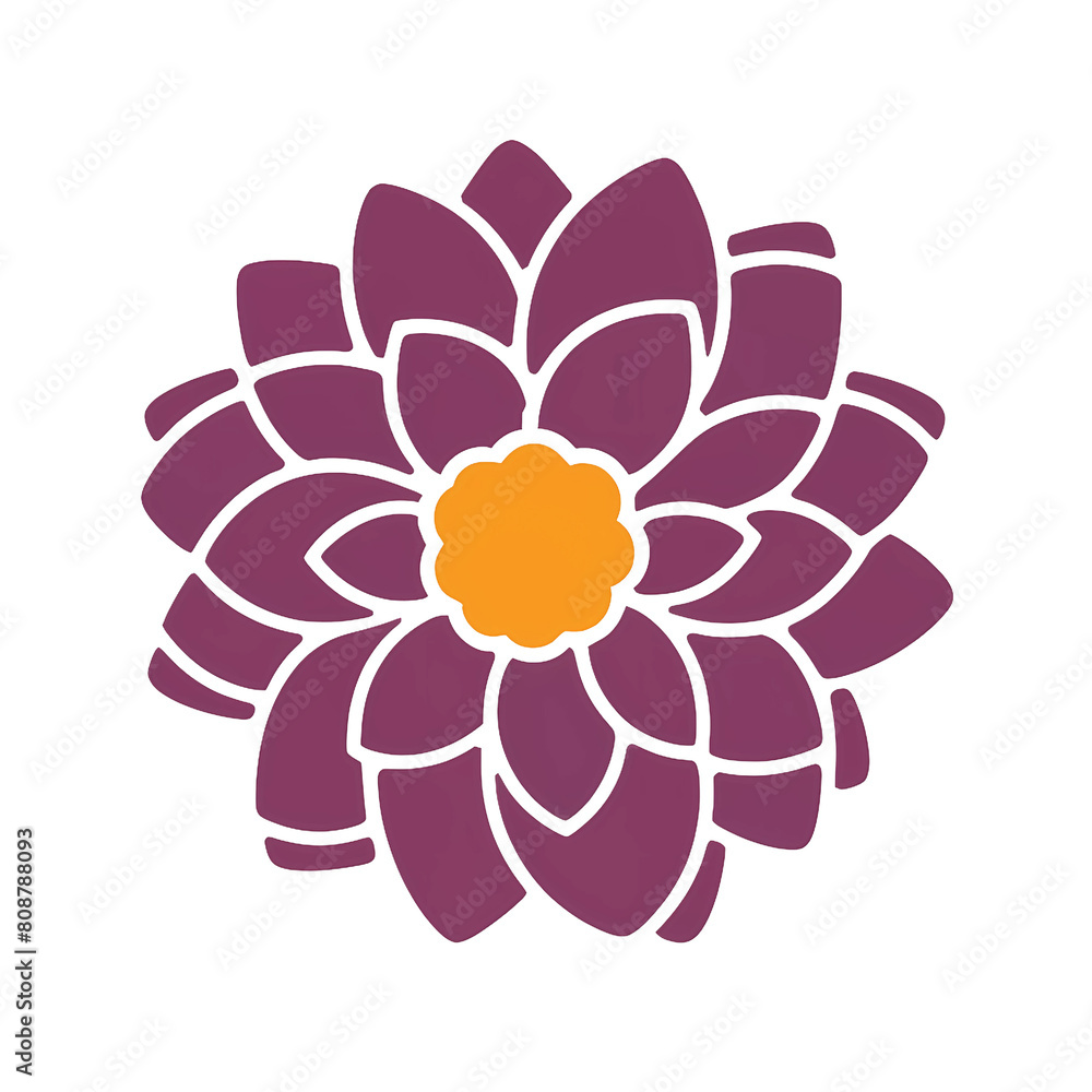 illustration of a pink dahlia flower isolated on white illustration of a pink dahlia flower isolated on white