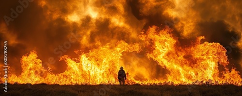 Visualize the intense drama of a fire in photography