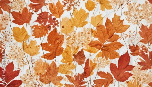 Wallpaper Mural autumn abstract background with organic lines and textures on white background. Autumn floral detail and texture. Abstract floral organic wallpaper background illustration Torontodigital.ca