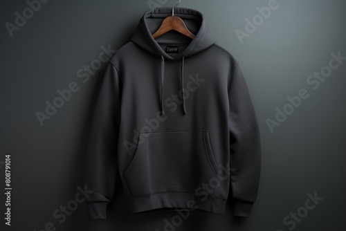 black hooded sweatshirt mockup black hooded sweatshirt on a hanger black hooded sweatshirt isolated on a black background white sweatshirt on a mannequin illustration ai generative 