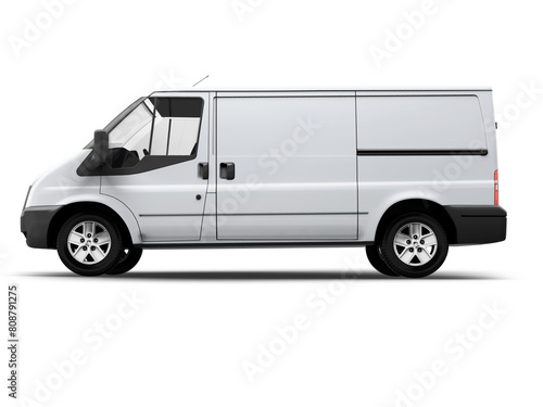 Panel Van Mockup: 3D Rendering on Isolated Background