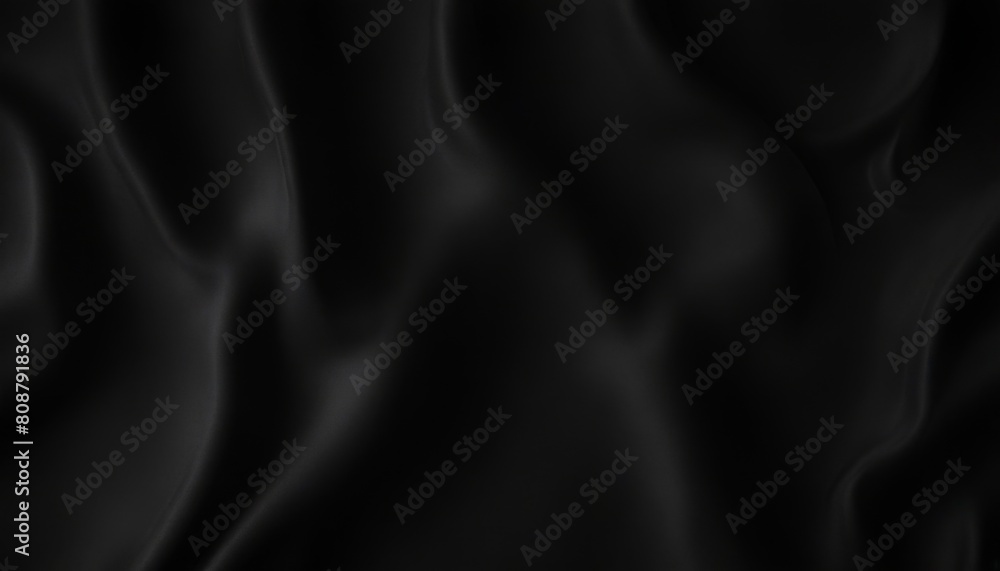 Black textures wallpaper. Abstract 4k background silk, smooth, waves pattern. Modern clean minimal backdrop design. Black and white high definition