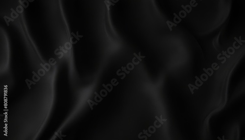 Black textures wallpaper. Abstract 4k background silk, smooth, waves pattern. Modern clean minimal backdrop design. Black and white high definition