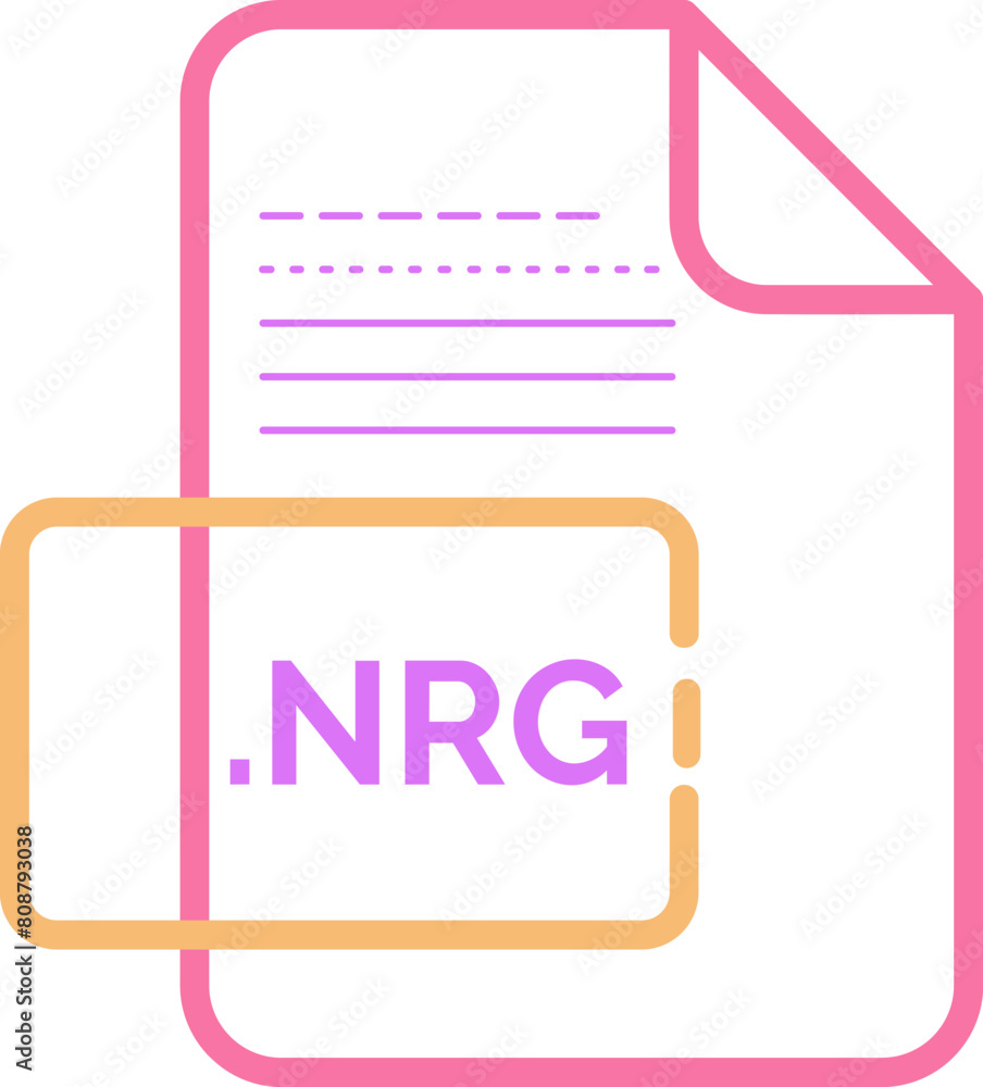 NRG File extension Icon little dot and color Fill NRG File extension Icon little dot and color Fill