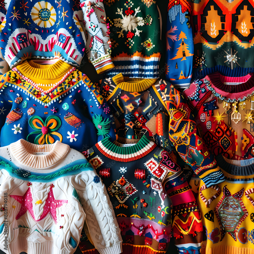 Riot of Color and Fun: An Assortment of Hilarious, Over-the-Top Ugly Sweater Designs