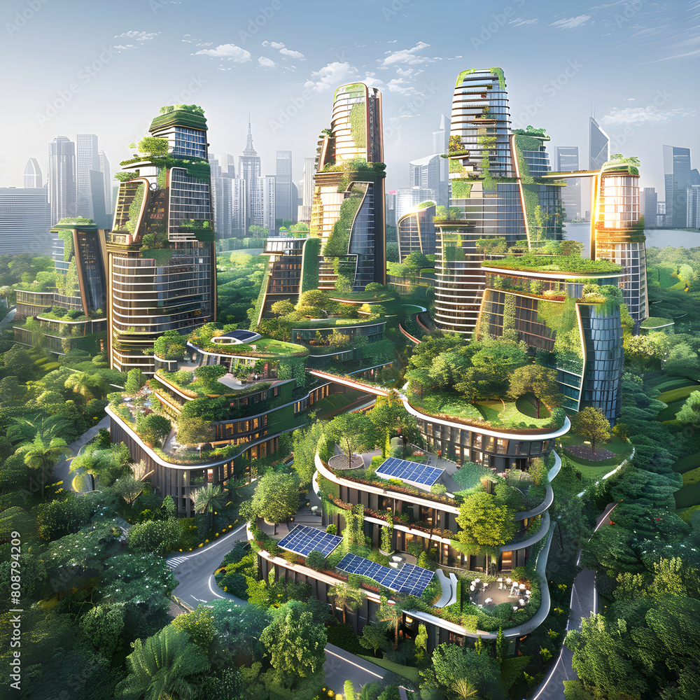 Utopianist Architecture: An Intersection of Futuristic Buildings and Natural Landscapes