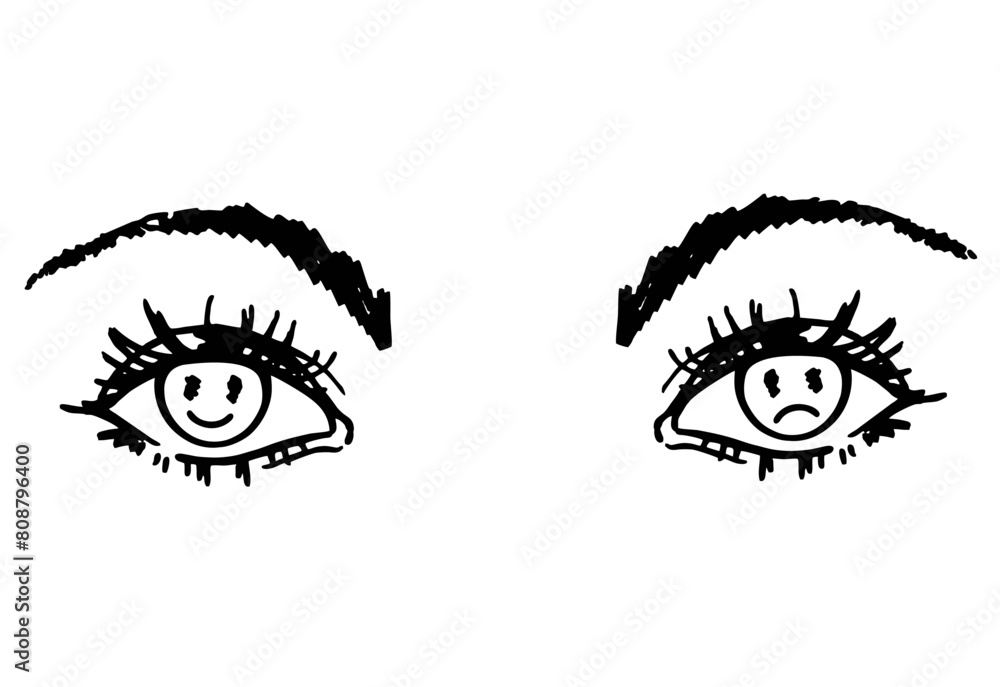 Φωτογραφία Hand-drawn the eyes