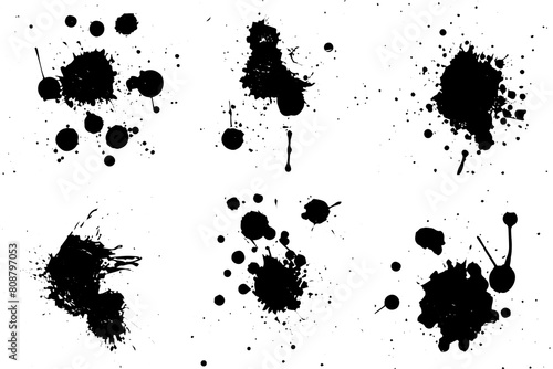 Ink Splash  Dynamic Vector Splatter Grunge Elements for Creative Designs.