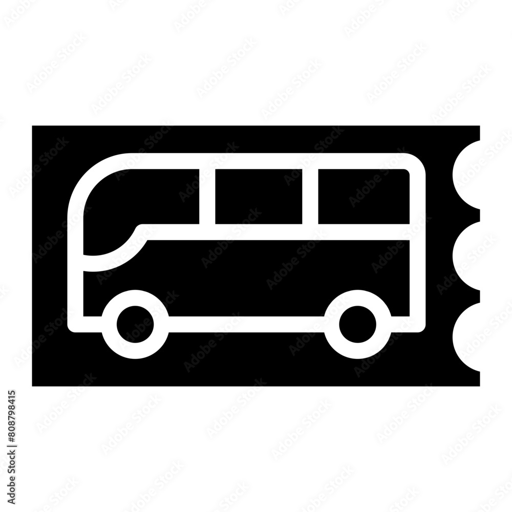 bus ticket glyph 