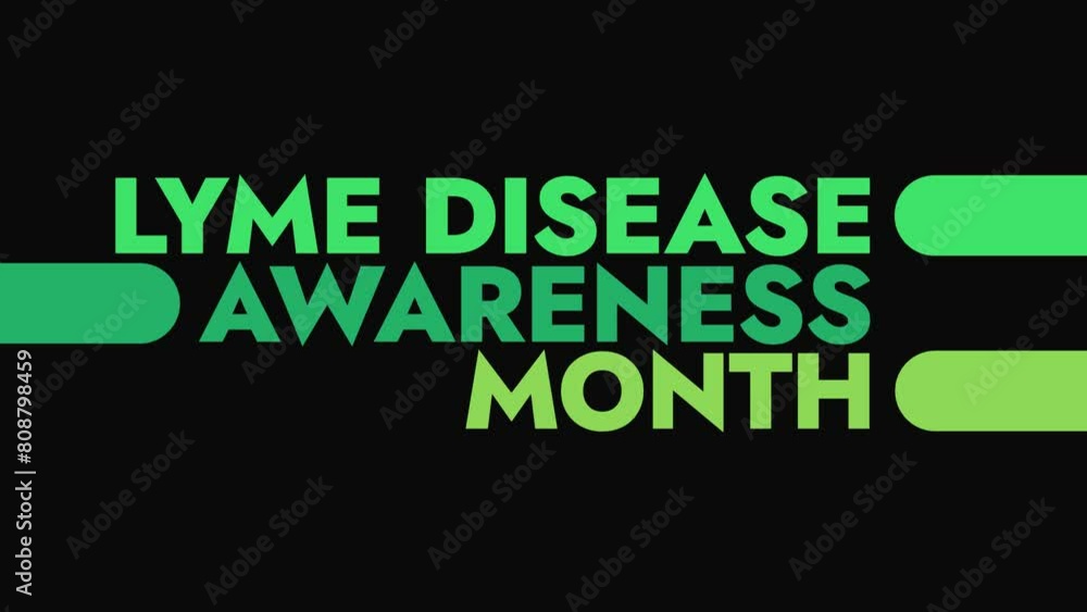 Lyme Disease Awareness Month colorful motion graphics seamlessly loopable text animation on a black background great for awareness about lyme disease awareness month in may Lyme Disease Awareness Month colorful motion graphics seamlessly loopable text animation on a black background great for awareness about lyme disease awareness month in may