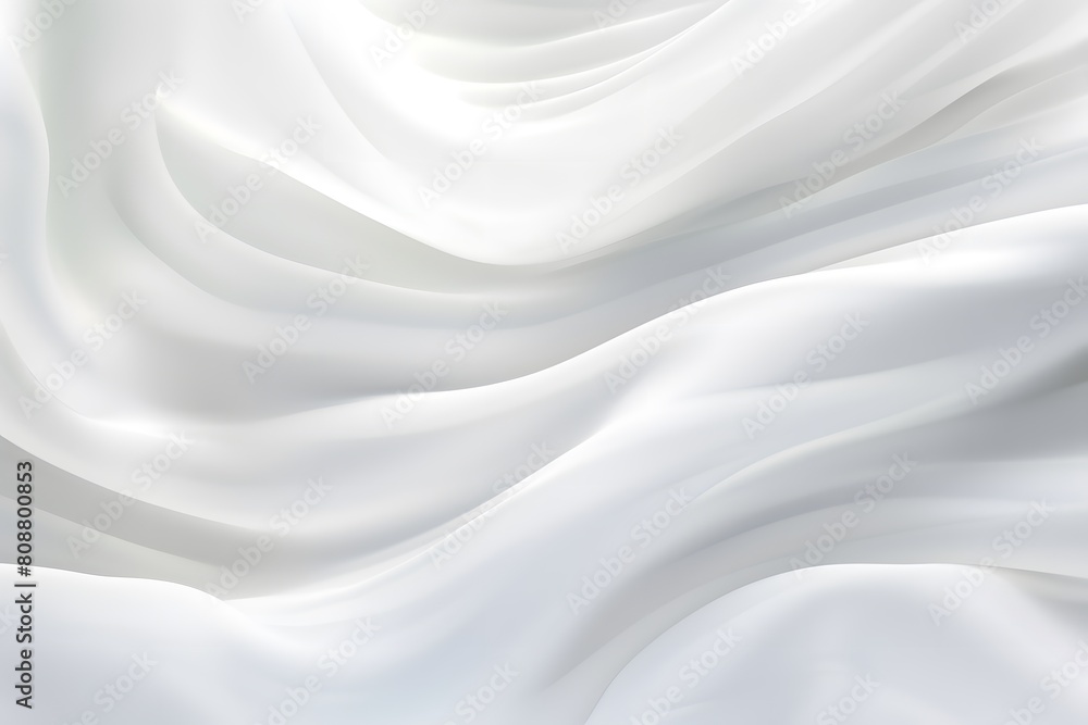 Abstract background of white wavy silk or satin. 3d rendering image.
Abstract background of white wavy silk or satin. 3d rendering image.