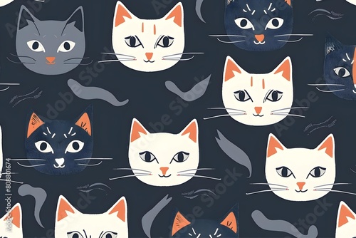 pattern with cats