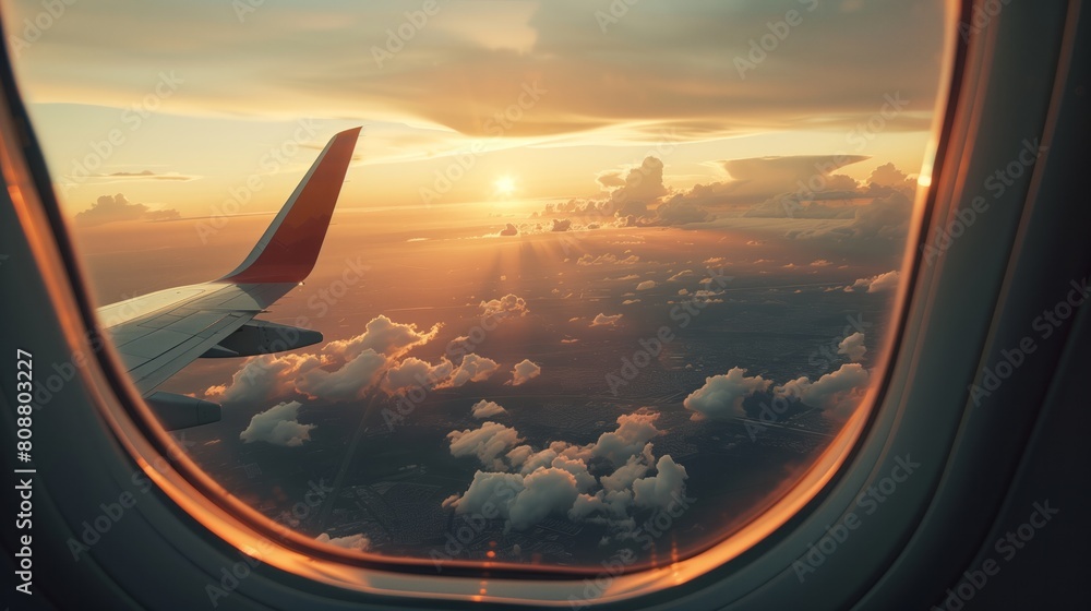Sky Gazing: Observing the Majestic Horizon Through an Airplane Window