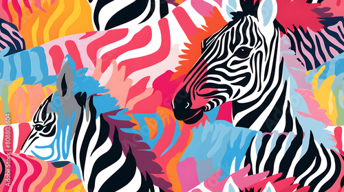 zebra prints watercolor style pattern abstract graphic poster background