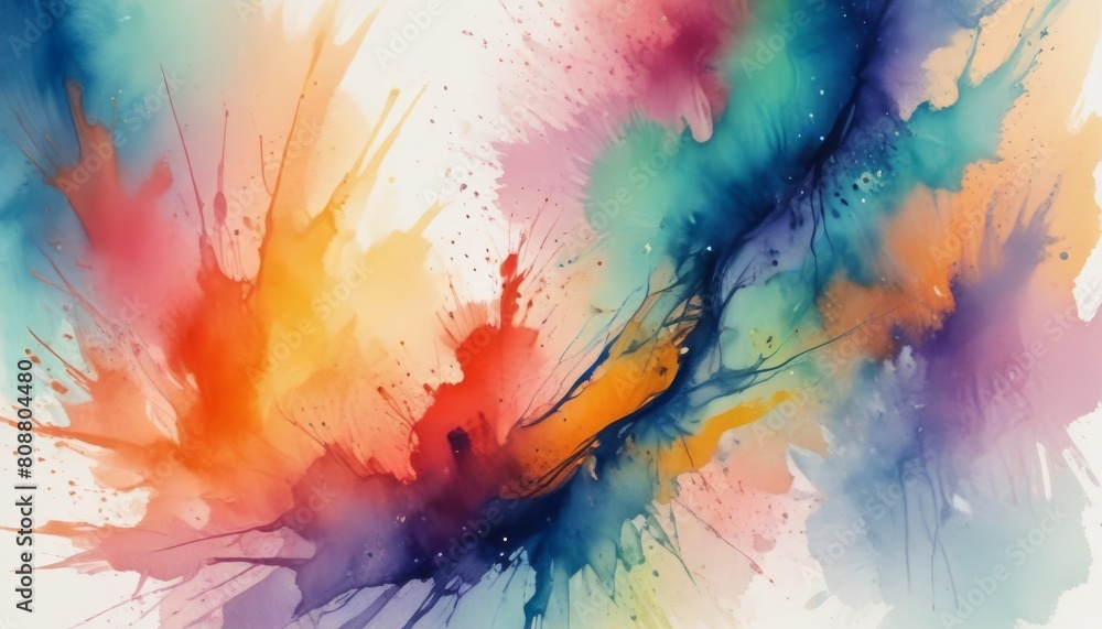 Obraz premium reduction bright Abstract watercolor drawing on a paper image
