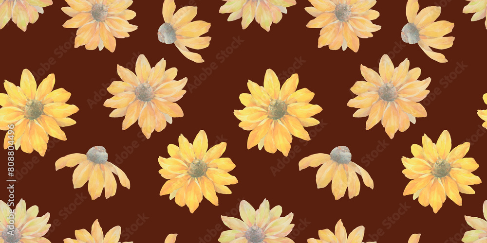 seamless pattern of flowers, watercolor pattern, endless botanical ornament, abstract background for design, colorful hand drawn illustration for wallpaper, packaging and print seamless pattern of flowers, watercolor pattern, endless botanical ornament, abstract background for design, colorful hand drawn illustration for wallpaper, packaging and print