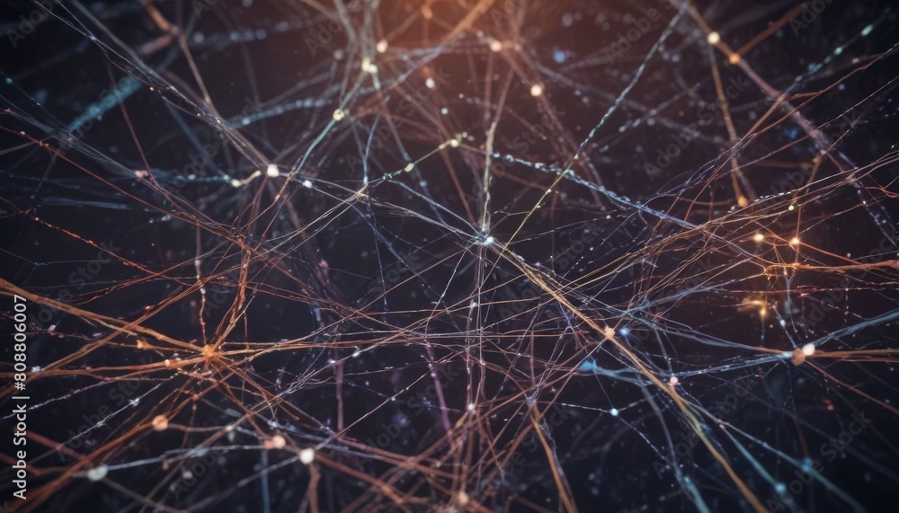 Fototapeta premium Structural connection of information. Data transfer in network connection. Abstract data background