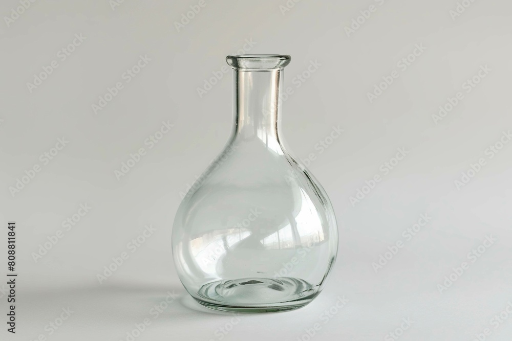 Clear Glass Vase With Curved Bottom Clear Glass Vase With Curved Bottom