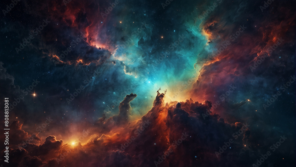 Fototapeta premium nebula, which is a cloud of dust and gas in space