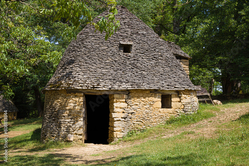 Dry Stone Hut at Cabanes du Breuil in Dordogne photo