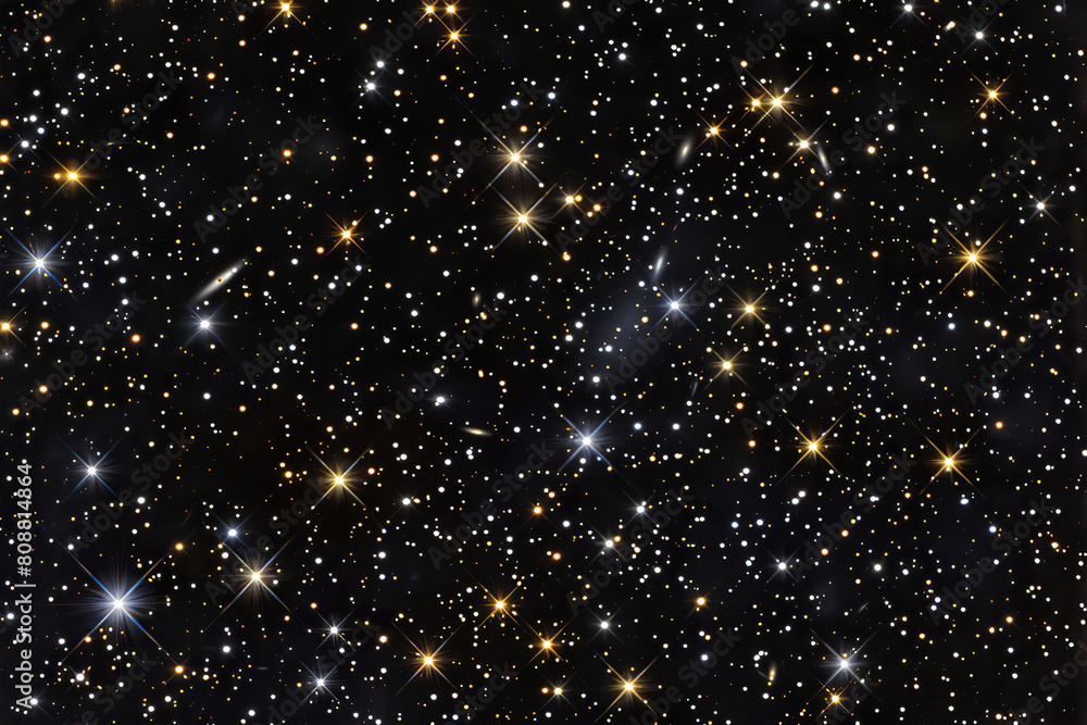 Generative ai on theme of beautiful starfall in sky, bright meteorites glow in atmosphere Generative ai on theme of beautiful starfall in sky, bright meteorites glow in atmosphere