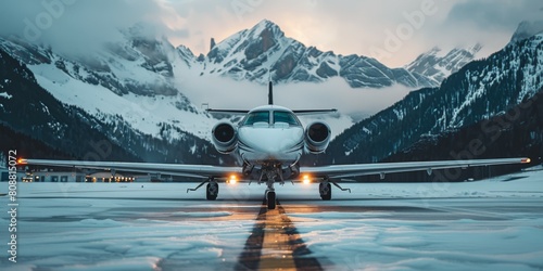 First class private jet, luxury travel, rich luxury jet, millionaire billionaire elite in the cabin photo