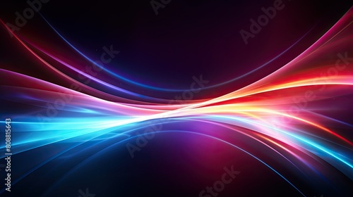 Abstract glowing background with vibrant streaks of light and color