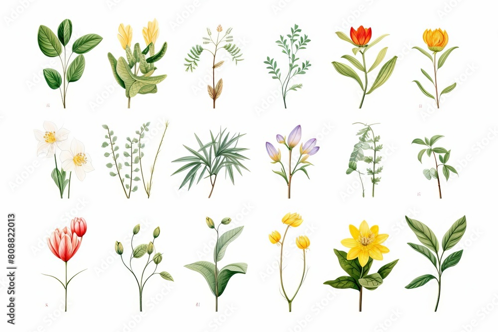 botanical atlas with illustrations of exotic plants botanical atlas with illustrations of exotic plants