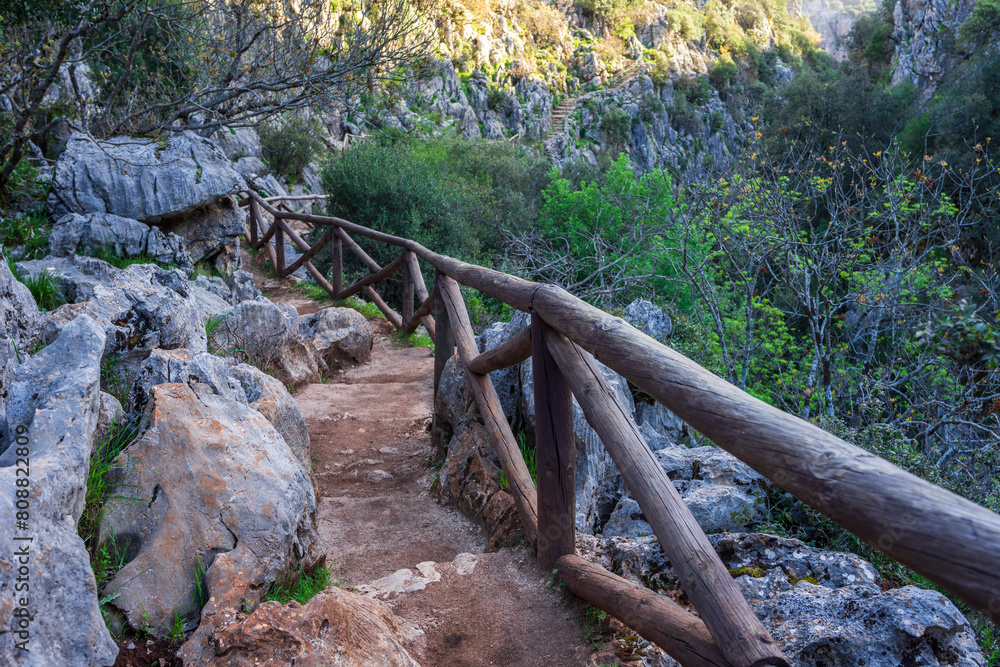 Cerrada de Utrero path, Natural Park of the Sierras de Cazorla, Segura and Las Villas, Jaén province, Andalusia, Spain Cerrada de Utrero path, Natural Park of the Sierras de Cazorla, Segura and Las Villas, Jaén province, Andalusia, Spain