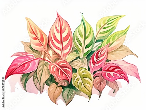 maranta with colorful leaves