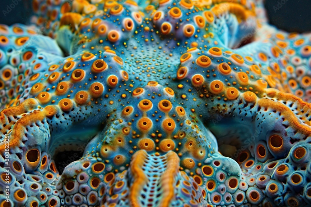 Obraz premium Close Up of Orange and White Octopus