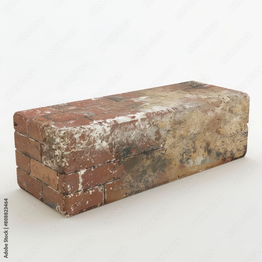 Fototapeta premium A brick wall with a white brick in the middle