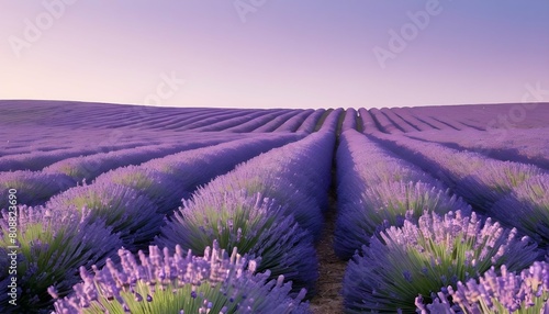 A field of lavender swaying in gradients of periwi upscaled 4