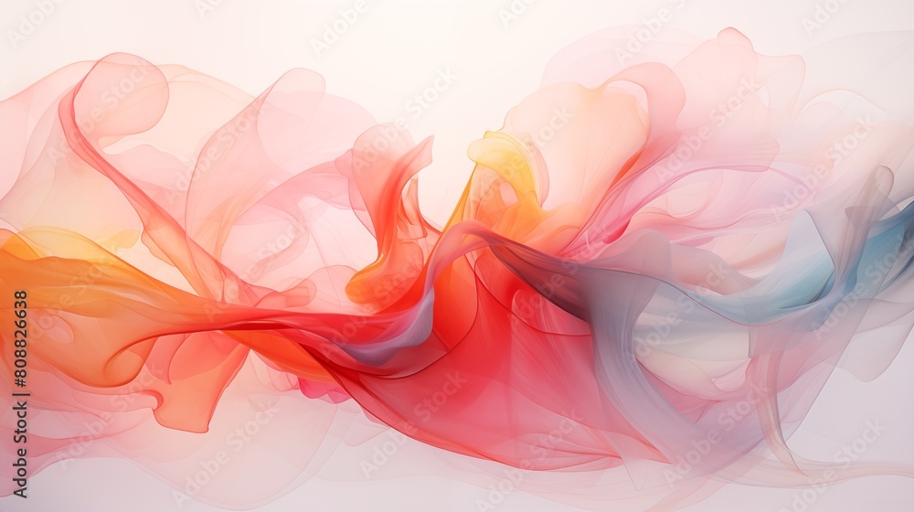 Elegant Abstract Design of Flowing Colors and Soft Waves