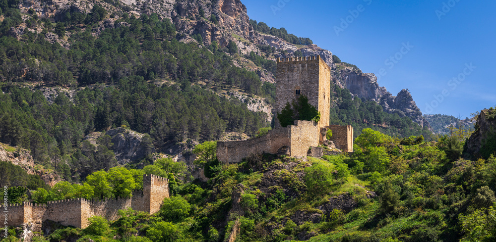 Castillo de la Yedra - castle of the Four Corners- Cazorla town, Natural Park of the Sierras de Cazorla, Segura and Las Villas, Jaén province, Andalusia, Spain