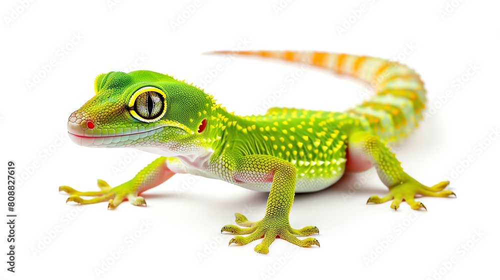 gecko, wall climber Isolated on white background