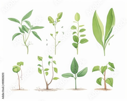 detailed illustration of a plant s life cycle photo