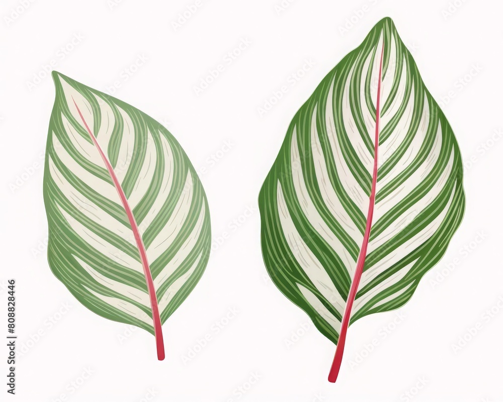 prayer plant with striking leaf patterns