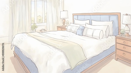 silk bedding in a master bedroom