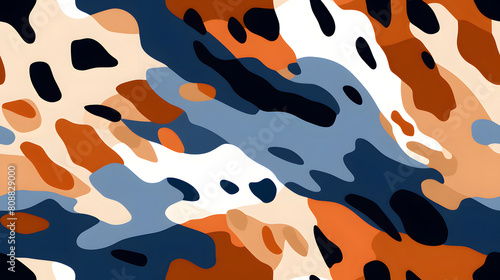 blue and brown lepard print pattern abstract graphic poster background