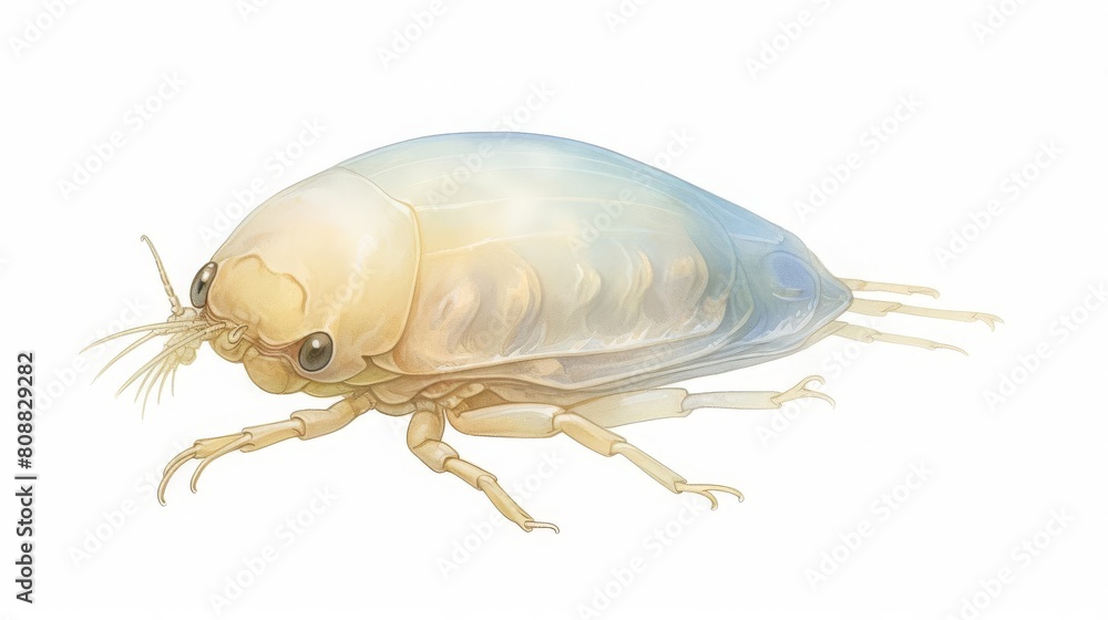 water flea darting in freshwater water flea darting in freshwater