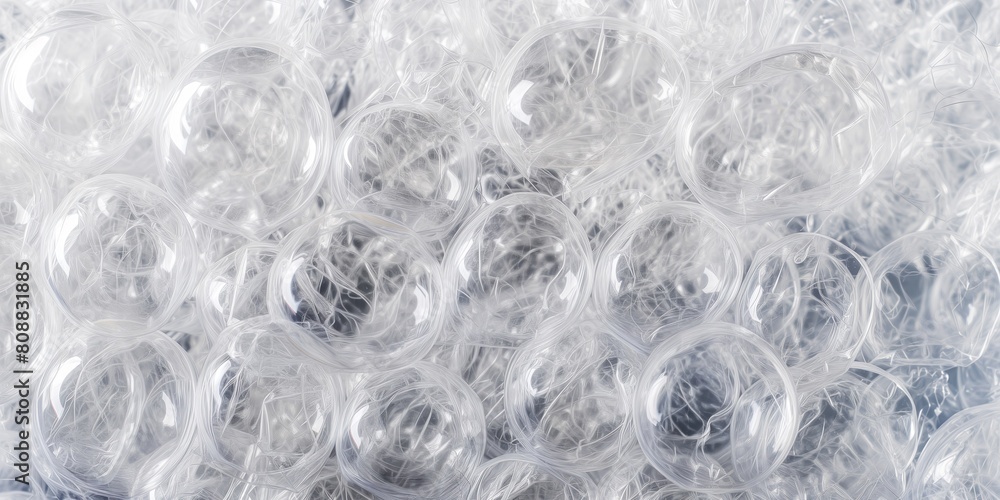 Translucent air cup bubble wrap packing texture background. transparent white air cushion plastic film packaging close up Translucent air cup bubble wrap packing texture background. transparent white air cushion plastic film packaging close up