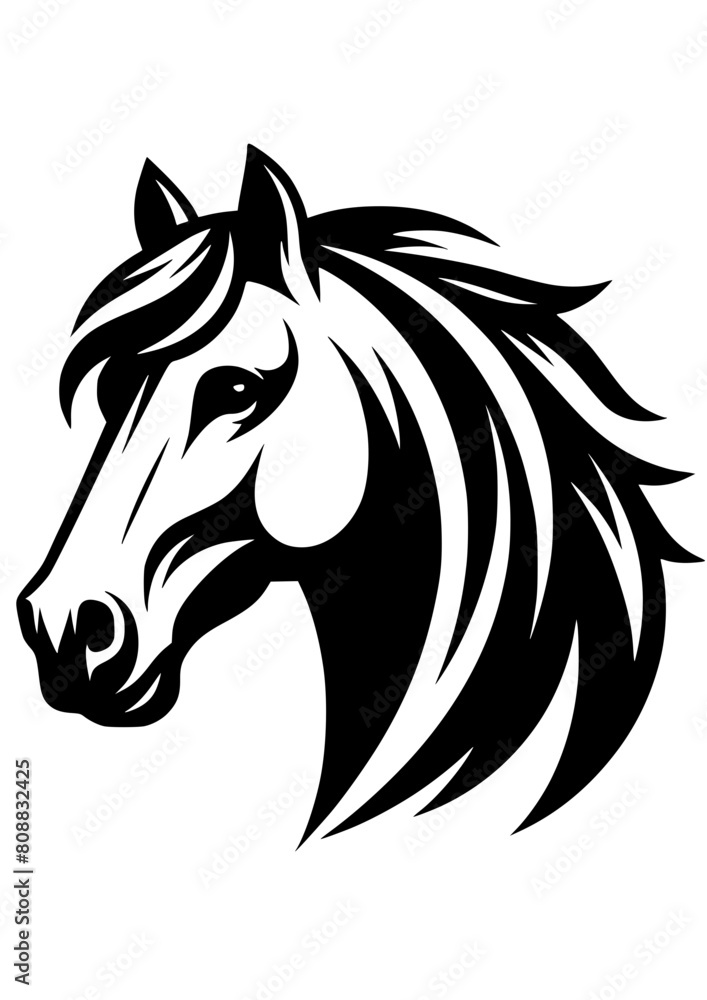 Horse Head Svg, Horse Svg, Stallion Svg, Horse Lover, Vector Cut File for Cricut, Silhouette, SVG, PNG, JPG	
