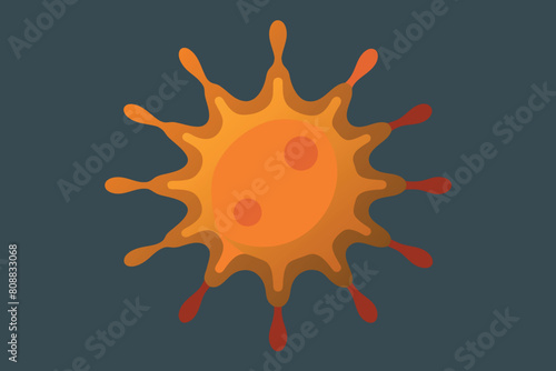 an unknown disease under the microscope. A bacterium in its own environment.
